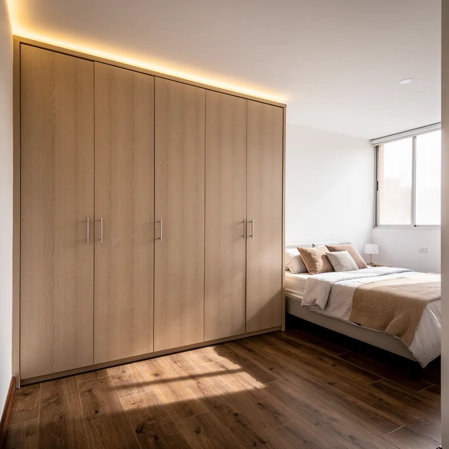 Apartaestudio remodelado con closet empotrado