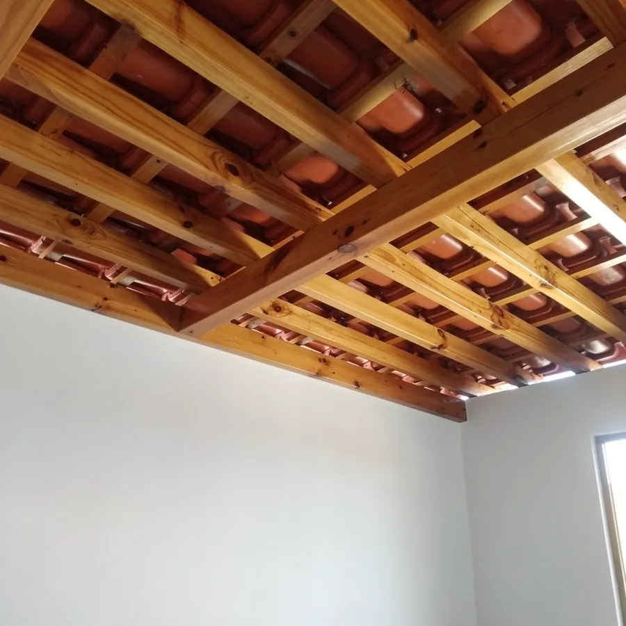 Estructura de techo en madera inmunizada