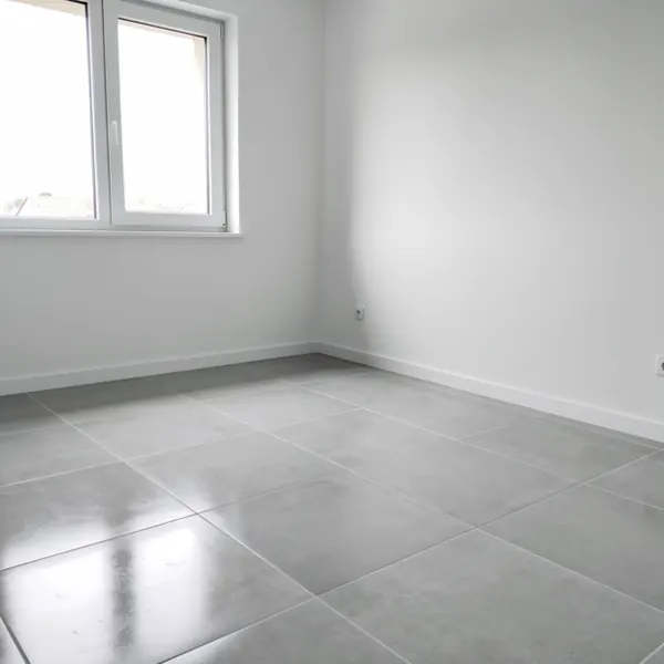 Piso en porcelanato de obra blanca terminada