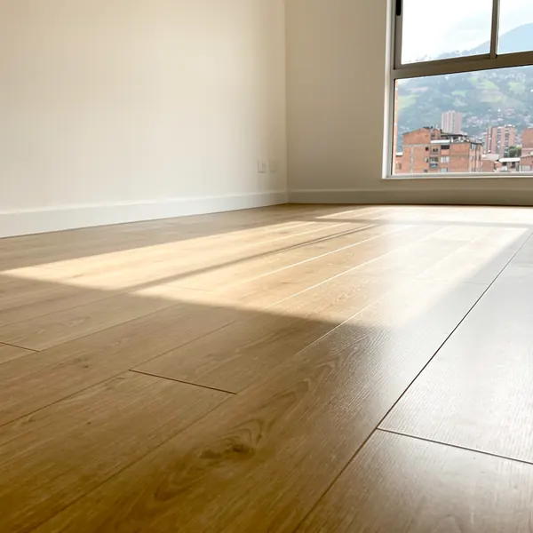 Piso laminado instalado en apartamento de Medellín